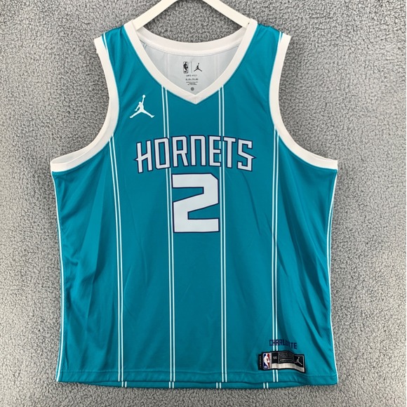 Jordan Dri-Fit Basketball Charlotte Hornets #2 LaMelo Ball Jersey Men's Sz 2XL